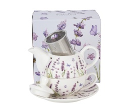 Filiżanka imbryk sitko filtr tea for one Lavender lawenda
