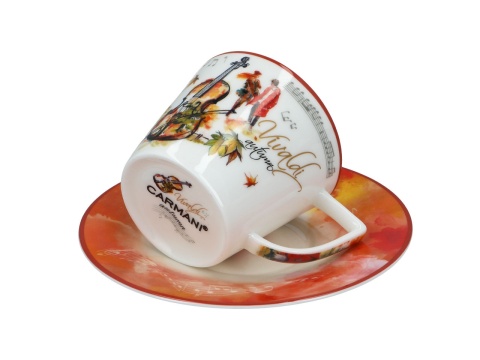 Filiżanka spodek Carmani Vivaldi Cztery pory roku jesień