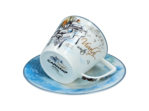 Filiżanka spodek Carmani Vivaldi Cztery pory roku zima