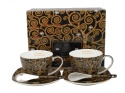 Filiżanki do herbaty 2szt Queen Isabell łyżeczki Klimt Tree