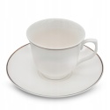 Komplet kawowy filiżanki bianco bella fiore 6szt porcelana