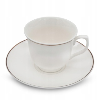 Komplet kawowy filiżanki bianco bella fiore 6szt porcelana