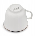 Komplet kawowy filiżanki bianco bella fiore 6szt porcelana