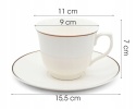 Komplet kawowy filiżanki bianco bella fiore 6szt porcelana