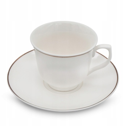 Filiżanki komplet kawowy bianco bella fiore 2 szt porcelana