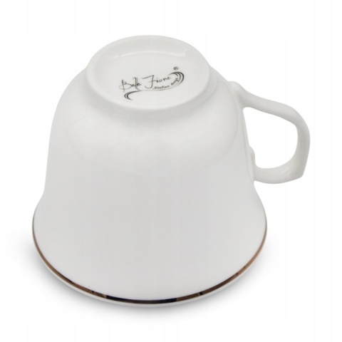 Filiżanki komplet kawowy bianco bella fiore 2 szt porcelana