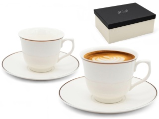 Filiżanki komplet kawowy bianco bella fiore 2 szt porcelana