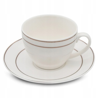 Serwis kawowy filiżanki na prezent bella fiore 6 szt białe