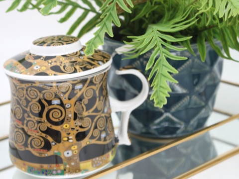 Kubek zaparzacz filtr do herbaty Queen Isabell Klimt Tree