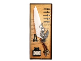 Komplet piśmienniczy kałamarz stalówki dla nauczyciela