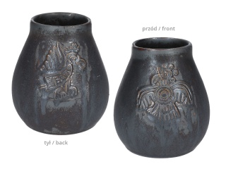 Kubek do yerba mate z ceramiki metaliczne naczynie prezent