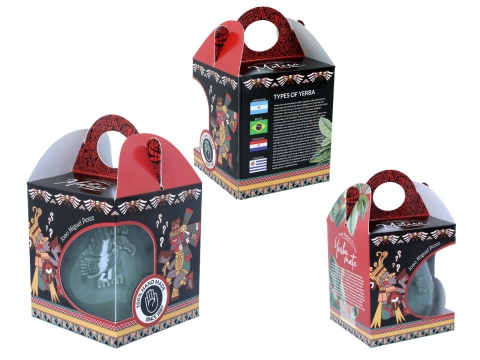 Kubek do yerba mate z ceramiki zielone naczynie na prezent