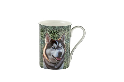 Kubek porcelana kostna Husky Morris Dogs pies na urodziny