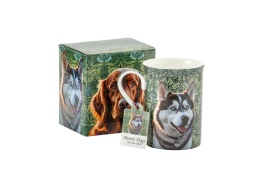 Kubek porcelana kostna Husky Morris Dogs pies na urodziny