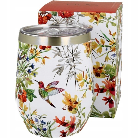 Kubek termiczny na herbatę kawę termos linnea lekki kwiaty