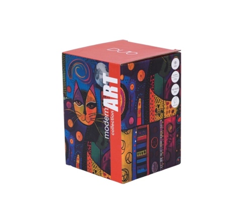 Kubek termiczny termos na herbatę modern art cat kot