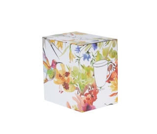 Kubek z zaparzaczem sitko do ziół linnea porcelana kwiaty