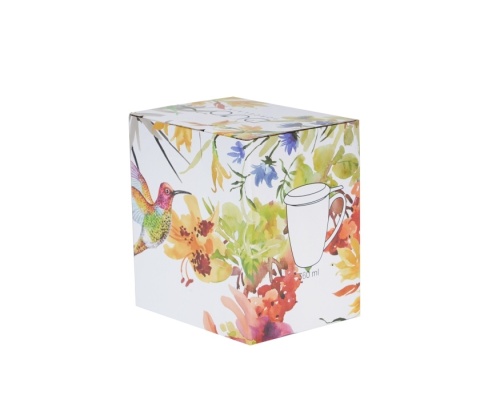 Kubek z zaparzaczem sitko do ziół linnea porcelana kwiaty