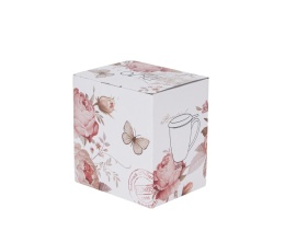 Kubek z sitkiem zaparzaczem do ziół secesja porcelana róże