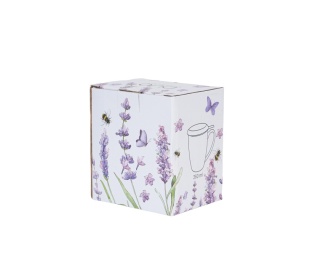 Kubek zaparzacz sitko do ziół lavender porcelana lawenda