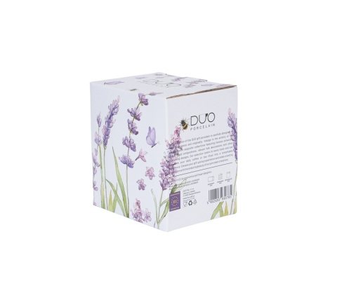 Kubek zaparzacz sitko do ziół lavender porcelana lawenda