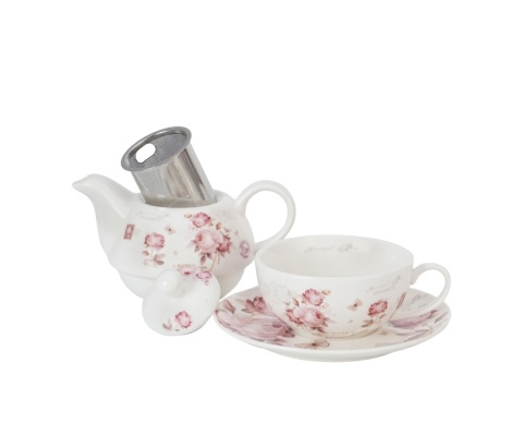 Filiżanka imbryk sitko filtr tea for one Secesja róże