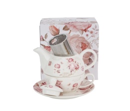 Filiżanka imbryk sitko filtr tea for one Secesja róże