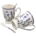 Kubki dla dwojga porcelana lawenda na prezent Queen Isabell