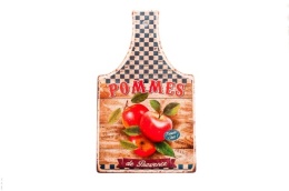 Podkładka korkowa deska z rączką pod garnek retro owoce