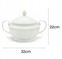 Waza na zupę z pokrywką porcelanowa biała 3,5l serwis