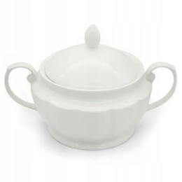 Waza na zupę z pokrywką porcelanowa biała 3,5l serwis