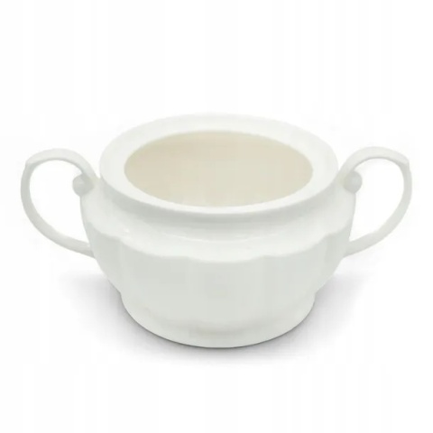 Waza na zupę z pokrywką porcelanowa biała 3,5l serwis