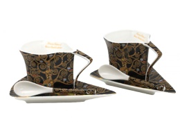 Filiżanki porcelanowe Klimt Drzewo Queen Isabell zestaw 2szt