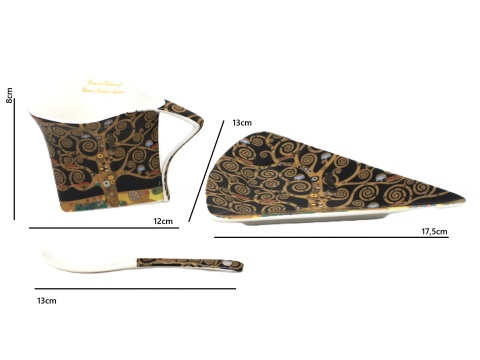 Filiżanki porcelanowe Klimt Drzewo Queen Isabell zestaw 2szt