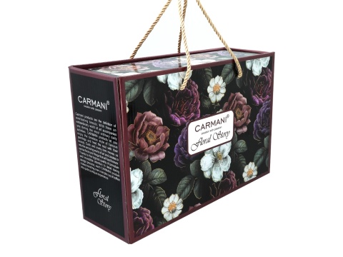 Filiżanki ze spodkami Carmani prezent floral 2 szt do kawy