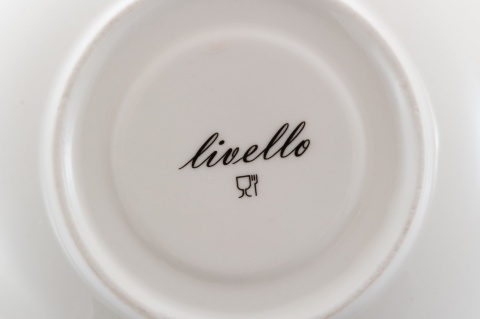 Zestaw filiżanka dzbanek tea for one livello złote groszki
