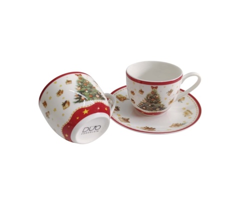 Filiżanki do espresso Christmas tree choinka 2 szt święta