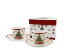 Filiżanki do espresso Christmas tree choinka 2 szt święta