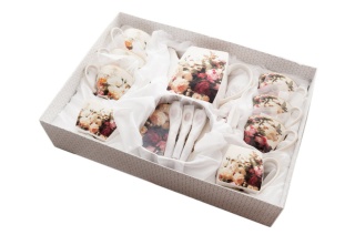 21 el. serwis kawowy English Rose Róża Angielska II gatunek