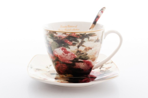 21 el. serwis kawowy English Rose Róża Angielska II gatunek