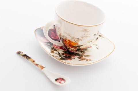 21 el. serwis kawowy English Rose Róża Angielska II gatunek