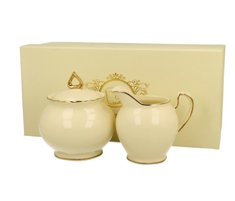 Cukiernica z mlecznikiem porcelana prezent do kawy clark