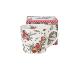 Duży kubek prosty prezent na święta christmas birds ptaki
