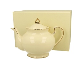 Dzbanek porcelanowy czajnik do herbaty 1,3l ecru clark