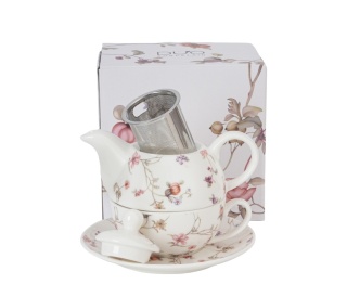 Filiżanka imbryk sitko zaparzacz tea for one Safa kwiaty