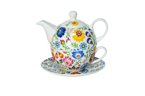 Filiżanka imbryk tea for one porcelana livello folk kwiaty