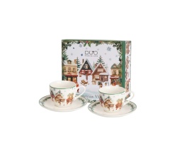 Filiżanki do espresso Christmas Village 2 szt na święta