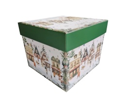 Filiżanki spodki porcelana 2 szt christmas village święta