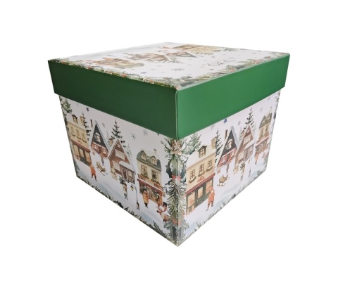 Filiżanki spodki porcelana 2 szt christmas village święta