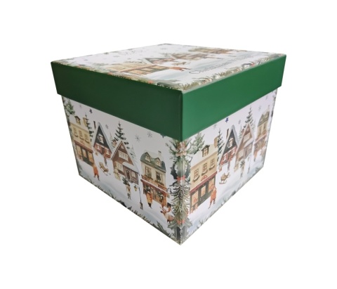 Filiżanki spodki porcelana 2 szt christmas village święta